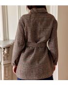 Manteau surchemise coupe droite Neddy carreaux