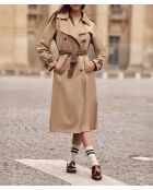 Gabardina larga Faraga camel