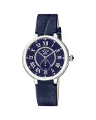 Montre GV2 Rome femme en cuir bleue