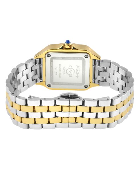 Montre GV2 Milan femme en acier inoxydable argentée/dorée