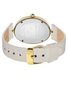 Montre femme GV2 Piazza Navona en cuir de soie italien ivoire