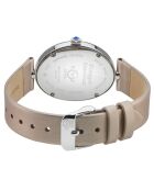 Montre femme GV2 Piazza Navona en cuir de soie italien rose fait main.