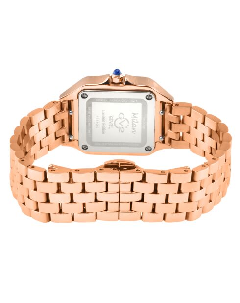 Montre GV2 Milan femme en acier inoxydable Ion plating rose gold