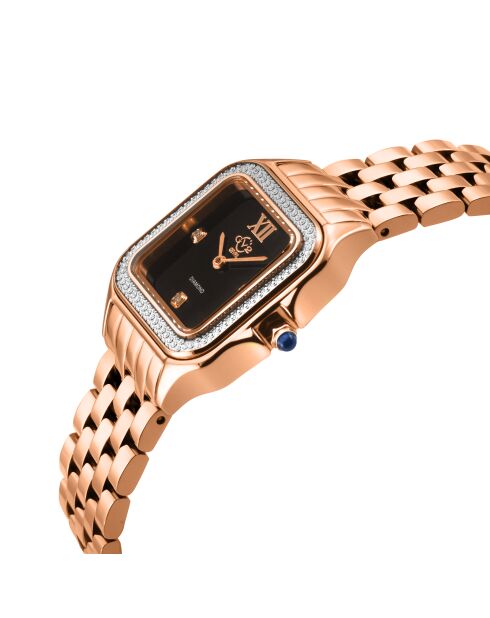 Montre GV2 Milan femme en acier inoxydable Ion plating rose gold