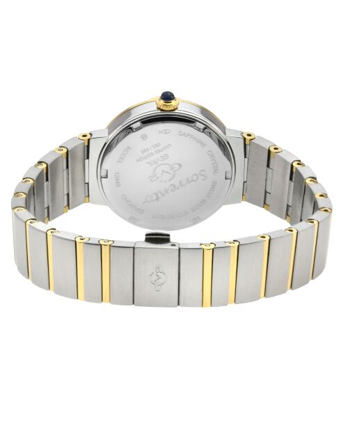 Montre GV2 Sorrento Diamond femme en acier inoxydable gris/doré