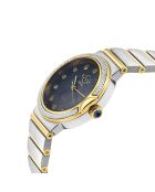 Montre GV2 Sorrento Diamond femme en acier inoxydable gris/doré