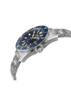 Montre Gevril Mariner Row homme, automatique en acier inoxydable argentée/marine