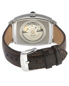 Montre automatique homme Gevril Oculus en cuir marron