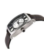Montre automatique homme Gevril Oculus en cuir marron