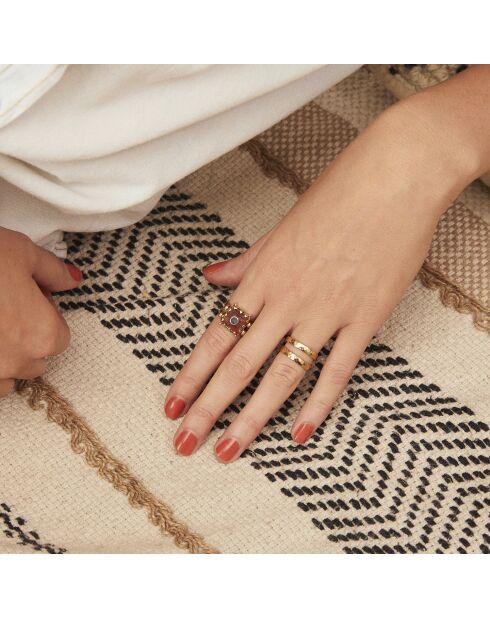Bague réversible Myre blush bordeaux