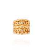 Bague acier inoxydable Hellenis dorée