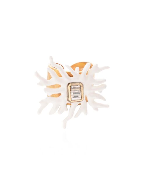 Bague avec cabochon central Talassa blanche