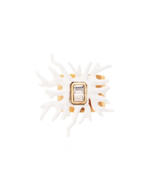 Bague avec cabochon central Talassa blanche