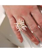 Bague avec cabochon central Talassa blanche