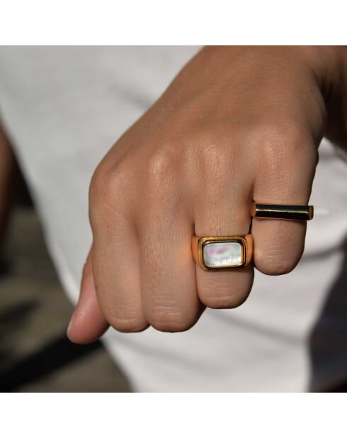 Bague chevalière Mylord dorée