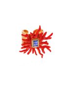 Bague avec cabochon central Talassa rouge