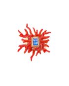 Bague avec cabochon central Talassa rouge
