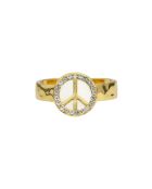 Bague peace & love Fyesta blanche