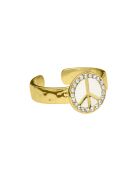 Bague peace & love Fyesta blanche
