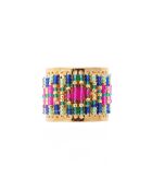 Bague réglable avec perles tissées Verano multicolore