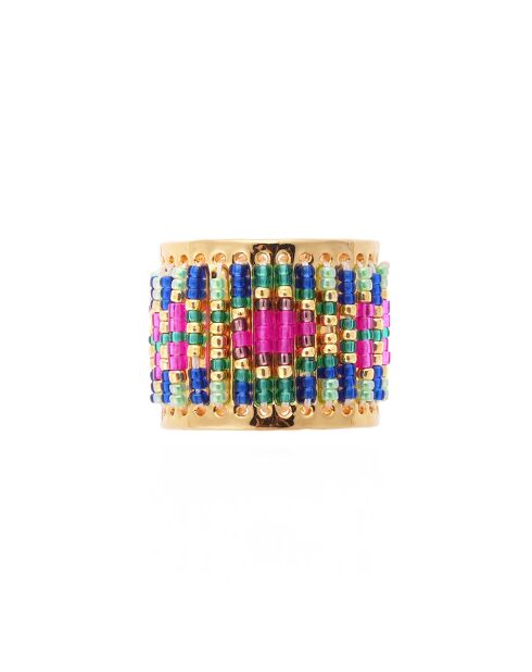 Bague réglable avec perles tissées Verano multicolore