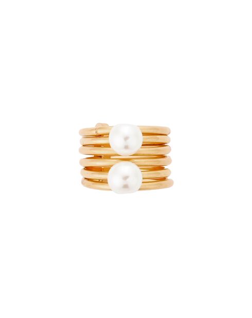 Bague acier inoxydable Heredote dorée