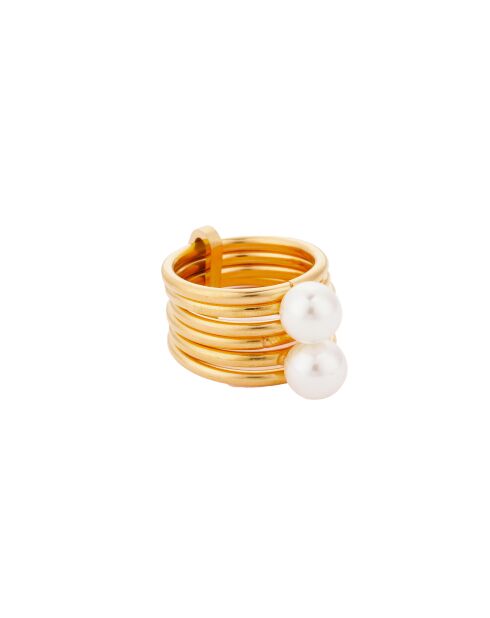 Bague acier inoxydable Heredote dorée