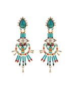 Boucles d'oreilles pendantes de perles Halba turquoises