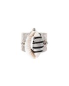 Bague coquillage Timouss argentée