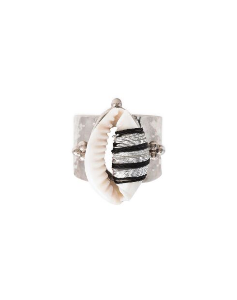 Bague coquillage Timouss argentée