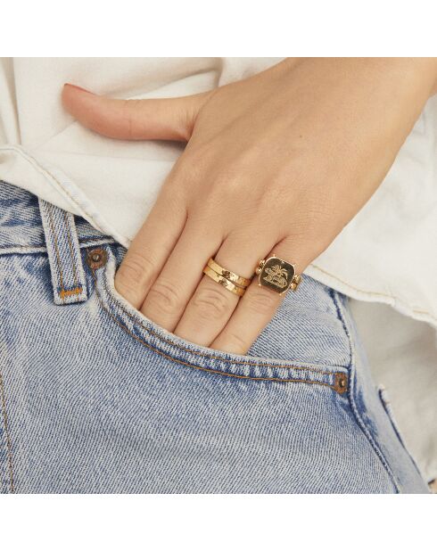 Bague réversible Myre dorée