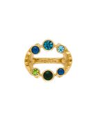 Bague Bemol verte/dorée
