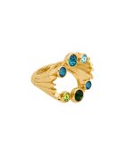 Bague Bemol verte/dorée