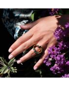 Bague Bemol verte/dorée