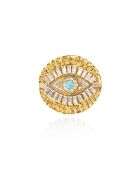Bague réglable œil Ramsez dorée