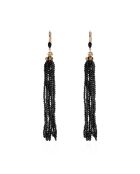 Boucles d'oreilles pendantes cascade de perles Kerry noires