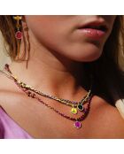 Collier Peace & Love Brixton jaune