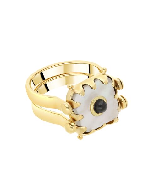Bague réversible Myre blanche