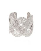 Bracelet jonc réglable torsadé Katerina argenté