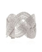 Bracelet jonc réglable torsadé Katerina argenté