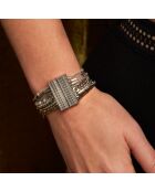 Bracelet manchette Salambo argenté