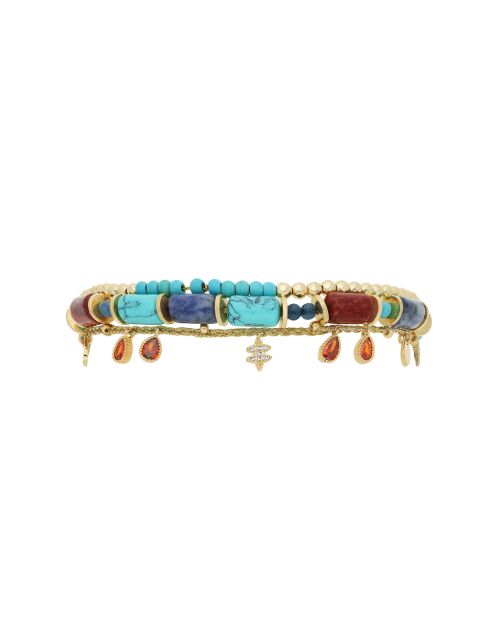 Bracelet manchette Brigand turquoise