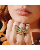 Bague réglable aigle Holya turquoise