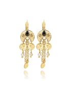Boucles d'oreilles pendantes avec chaînes Karala noires