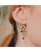 Boucles d'oreilles pendantes avec chaînes Karala noires
