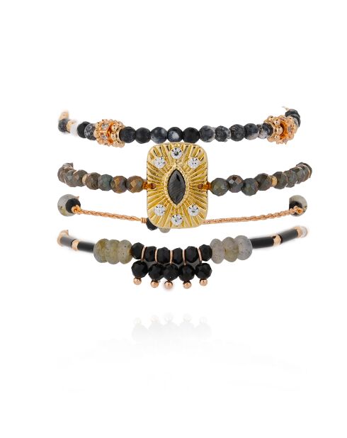 Bracelet manchette Karmelia noir
