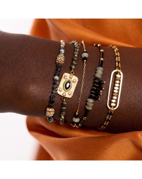 Bracelet manchette Karmelia noir