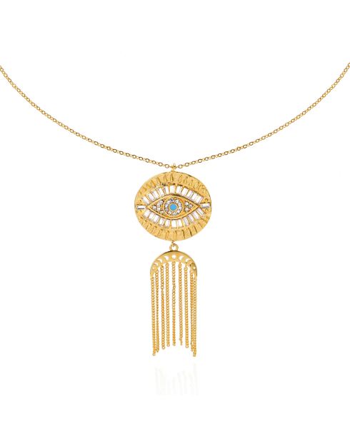 Collier chaîne avec pendentif central Mythe doré