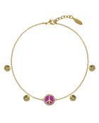 Bracelet peace & love Joyful violet