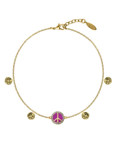 Bracelet peace & love Joyful violet